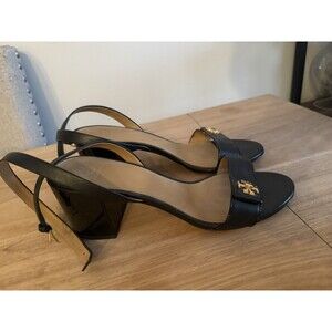 Tory Burch Kira Patent Leather Block Heel Sandals